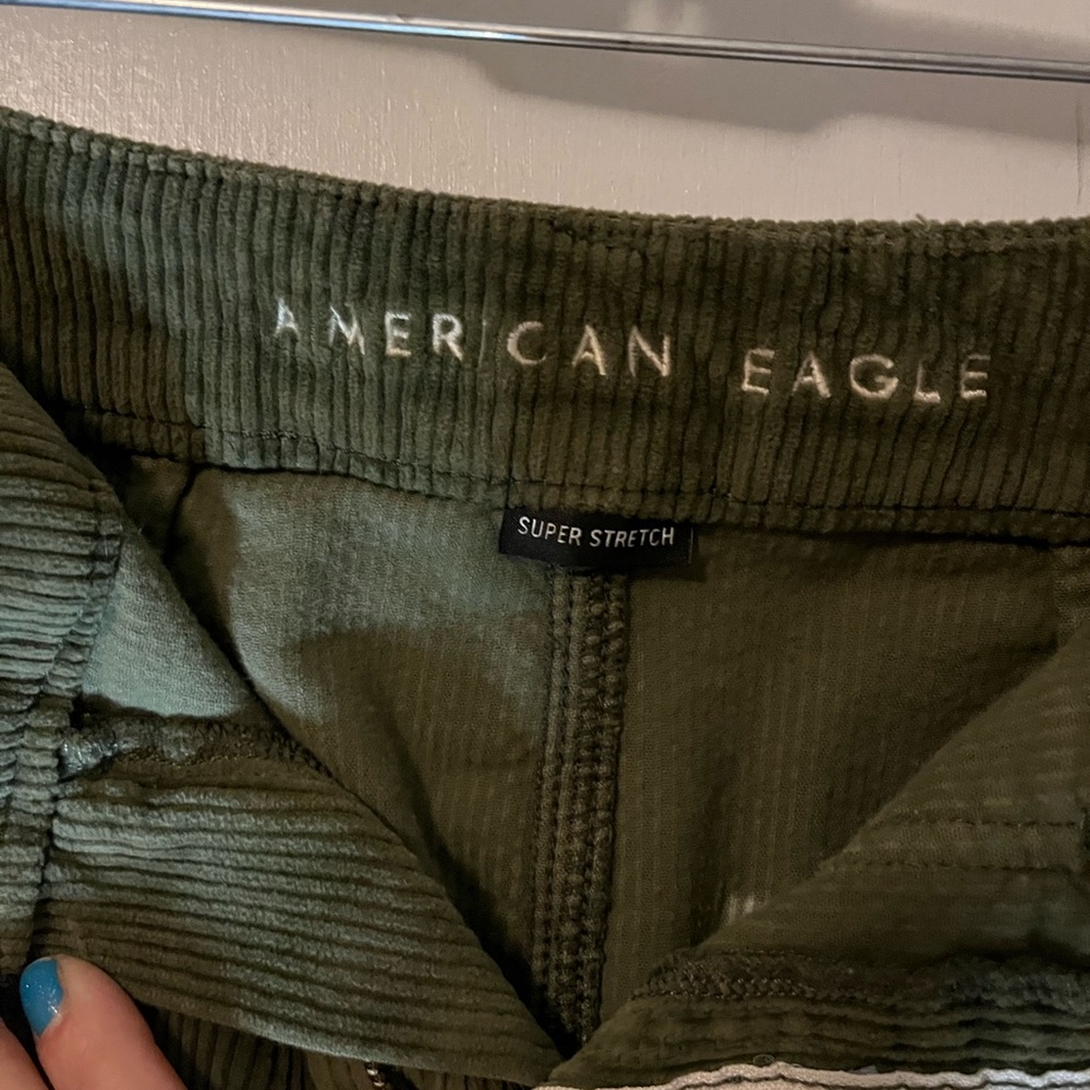 American Eagle Outfitters Olive Corduroy Skirt - Picture 2 of 6